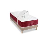 Ensemble Matelas Passion Ressorts ensachés Accueil mémoire + sommier + accessoires - 90 x 200 cm
