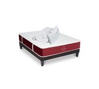 Ensemble Matelas Passion Ressorts ensachés Accueil mémoire + sommier gris + accessoires - 180 x 200