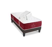 Ensemble Matelas Passion Ressorts ensachés Accueil mémoire + sommier gris + accessoires - 90 x 190cm