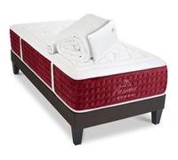 Ensemble Matelas Passion Ressorts ensachés Accueil mémoire + sommier gris + accessoires - 90 x 190cm