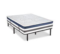 Ensemble Matelas Quintessence Mousse Accueil Mémoire Cocooning 30cm et sommier métal 140x190cm