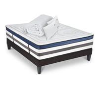 Ensemble Matelas Quintessence Mousse Accueil Mémoire Cocooning et sommier + accessoires 140x200