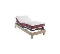Ensemble matelas relaxation 100% latex, sommier et pieds Crépuscule 500 - 2x90x190
