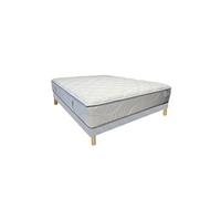 - Ensemble Matelas Ressort 100x190 cm - SPRING 600 Ferme, Sommier Tradition Graphic et Pieds - Epaisseur 30 cm - Frabrication Française