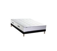 Ensemble Matelas Ressort 7 zones + Mémoire de forme + Sommier BELLAGIO 2 Fabriqué en France 140 x 190 cm, Sommier Noir G