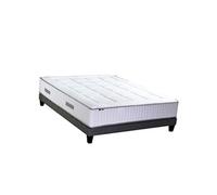 Ensemble Matelas Ressort 7 zones + Mémoire de forme + Sommier BELLAGIO Fabriqué en France Dimensions - 140 x 190 cm