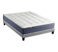 Ensemble Matelas Ressort 7 zones + Mémoire de forme + Sommier KING STYLE Fabriqué en France 140 x 190 cm, Sommier - Gris chiné