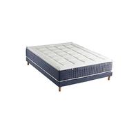 Ensemble Matelas Ressort 7 zones + Mémoire de forme + Sommier KING STYLE Fabriqué en France Dimensions - 140 x 190 cm
