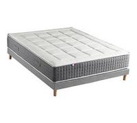 Ensemble Matelas Ressort 7 zones + Sommier Fabriqué en France MAX 140 x 190 , Sommier Gris chiné G