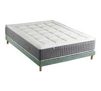 Ensemble Matelas Ressort 7 zones H.30cm + Sommier Fabriqué en France MAX 160 x 200 cm, Sommier - Vert celadon