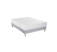 - Ensemble Matelas Ressorts 180x200 cm - SPRING 1200 SOFT, Sommier Tradition Graphic 13cm et Pieds - Epaisseur 34 cm - Fabrication Française - King