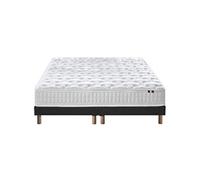 Ensemble Matelas Ressorts 5 Zones Etoile + Sommier 2x80x200 Sommier Noir