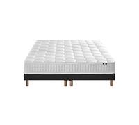 Ensemble Matelas Ressorts 7 zones COSMOS + Sommier - Dimensions - 2x90 x 200 cm, Sommier - Noir