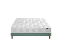 Ensemble Matelas Ressorts 7 zones COSMA + Sommier - Made in France - Sommier Vert céladon Vert 140 x 190 cm