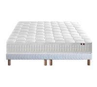 Ensemble Matelas Ressorts Cosmos + Sommier 2x80x200 Sommier Blanc