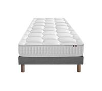 Ensemble Matelas Ressorts Cosmos + Sommier 90x190 Sommier Gris Chine