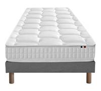 Ensemble Matelas Ressorts Cosmos + Sommier 90x190 Sommier Gris Chine