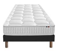 Ensemble Matelas Ressorts Cosmos + Sommier 90x190 Sommier Noir