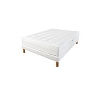 Ensemble matelas ressorts ensachés 140x190 cm capitonné + sommier