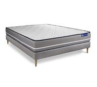 Ensemble matelas Ressorts ensachés ACTIFLEX PUR 140x200cm 3zones de confort + sommier KIT gris