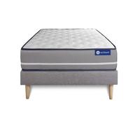 Ensemble matelas Ressorts ensachés ACTIFLEX PUR 90x200cm 3zones de confort + sommier KIT gris