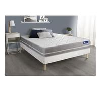 Ensemble Matelas Ressorts Ensaches Actiflex Touch 200x200 3zones De Confort + Sommier Kit Blanc