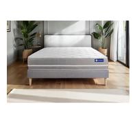 Ensemble matelas Ressorts ensachés ACTIFLEX TOUCH 200x200 3zones de confort + sommier KIT gris