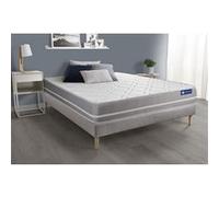 Ensemble matelas Ressorts ensachés ACTIFLEX TOUCH 200x200 3zones de confort + sommier KIT gris