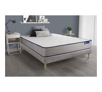 Ensemble matelas Ressorts ensaches et Memoire de forme ACTIFLEX FORM 180x200 cm 5zones de confort + sommier KIT gris