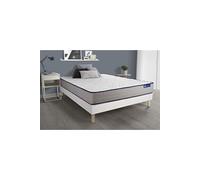 Ensemble matelas Ressorts ensachés et Mémoire de forme ACTIFLEX FORM 200x200 cm 5zones de confort + sommier KIT blanc