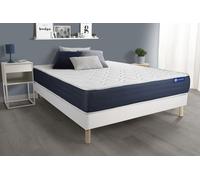 Ensemble matelas Ressorts ensachés et Mémoire de forme ACTIFLEX SLEEP 140x190 5zones de confort + sommier KIT blanc G