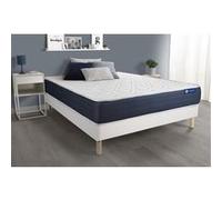 Ensemble Matelas Ressorts Ensaches Et Memoire De Forme Actiflex Sleep 160x200 5zones De Confort + Sommier Kit Blanc