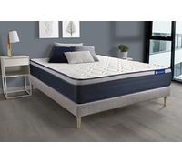Ensemble matelas Ressorts ensaches+Memoire de forme ACTIFLEX MAX 140x190 cm Maxi epaisseur 7zones confort + sommier KIT gris
