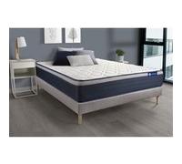 Ensemble matelas Ressorts ensachés+Mémoire de forme ACTIFLEX MAX 140x200 cm Maxi épaisseur 7zones confort + sommier KIT gris G