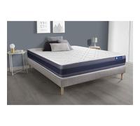 Ensemble matelas Ressorts ensaches+Memoire de forme ACTIFLEX MORPHO 180x200 Maxi epaisseur 5zones confort + sommier KIT gris