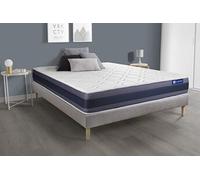 Ensemble matelas Ressorts ensaches+Memoire de forme ACTIFLEX MORPHO 200x200 Maxi epaisseur 5zones confort + sommier KIT gris