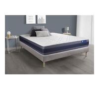 Ensemble matelas Ressorts ensachés+Mémoire de forme ACTIFLEX MORPHO 200x200 Maxi épaisseur 5zones confort + sommier KIT gris G