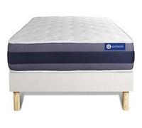 Ensemble matelas Ressorts ensachés+Mémoire de forme ACTIFLEX MORPHO 80x200 Maxi épaisseur 5zones confort + sommier KIT blanc