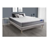 Ensemble matelas Ressorts ensachés+Mémoire de forme ACTIFLEX ZEN 140x200 Maxi épaisseur 7zones de confort + sommier KIT gris G