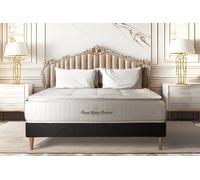 Royal Palace Bedding Ensemble Matelas Ressorts ensachés + mémoire de Forme Maxi épaisseur George V 160x200 sommier KIT Noir | Epaisseur : 28 cm | Confort : Equilibré