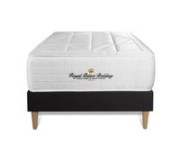 Ensemble Matelas Ressorts Ensaches + Memoire De Forme Maxi Epaisseur Windsor 90x190 Sommier Kit Noir