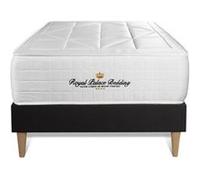 Ensemble Matelas Ressorts Ensaches + Memoire De Forme Maxi Epaisseur Windsor 90x190 Sommier Kit Noir
