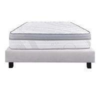 Ensemble Matelas Ressorts Ep.26cm + Sommier Tapissier Gris 140x190 cm - REINALD - ALTOBUY G