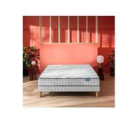 Ensemble matelas ressorts et mémoire de forme Cheer Bed, sommier Twist et pieds 90x190