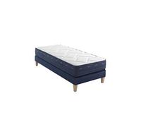 Ensemble matelas ressorts et mémoire de forme, sommier et pieds Rêve 500 - 90x190