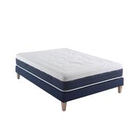 Ensemble matelas ressorts et mémoire de forme, sommier et pieds Rêve 600 - 160x200