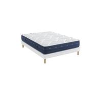 Ensemble matelas ressorts et mémoire de forme - SOMEO - Rêve 500 - 160x190 cm - Blanc - Garantie 7 ans