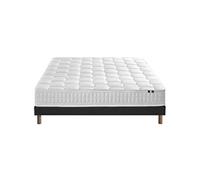 Ensemble Matelas Ressorts + Mémoire de forme ODYSSEE + Sommier - Dimensions - 140 x 190 cm, Sommier - Noir