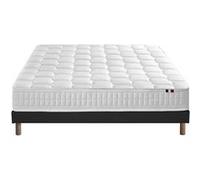 Ensemble Matelas Ressorts + Mémoire de forme ODYSSEE + Sommier - Dimensions - 140 x 190 cm, Sommier - Noir G