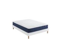 Ensemble matelas ressorts, sommier Lune et pieds Rêve 400 - 140x200